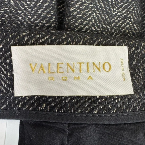 Valentino Roma Grey Wool Pleated Pencil Skirt Size 42/6 - Picture 15 of 16